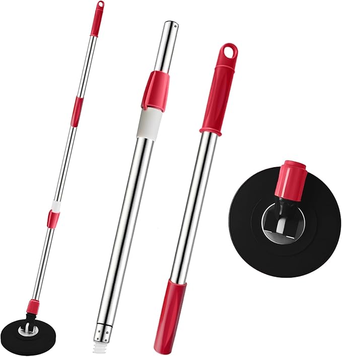 Spin Mop Replacement Handle 360 Degree Spin Mop Pole Handle Replacement Rotating Telescopic Stick for Mop Head, Ideal for Home and Household Cleaning