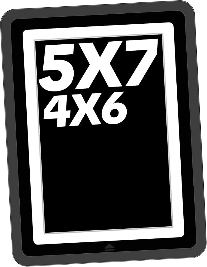 5x7 Picture Frame, Clear Acrylic Photo Frame with White Mat for 4x6 Photos, One-Piece Shatterproof Tool-Free Design, UV-Resistant Waterproof Tabletop Frame for Home Office Decor with 10-Year Warranty