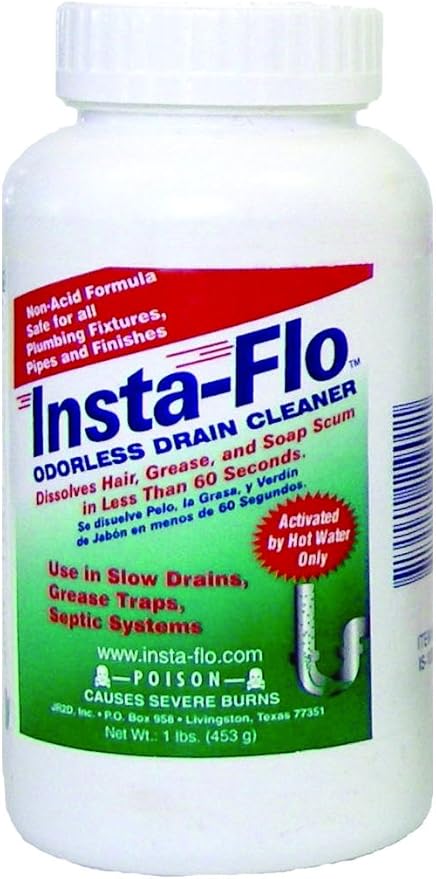 Insta-Flo Odorless Drain Cleaner Odorless 16 Oz