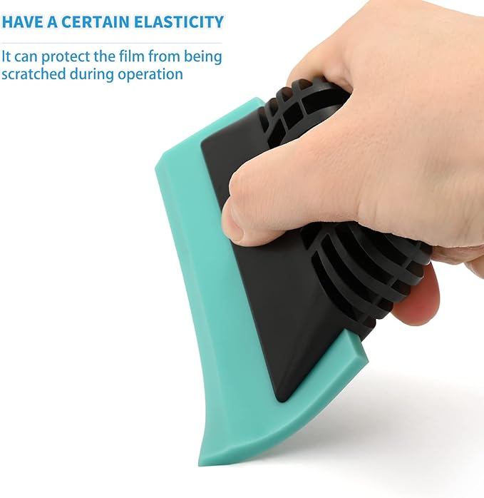 EHDIS Window Tint Tool 5-inch Rubber Window Squeegee 2PCS Non-Slip Handy Tint Squeegee for Window Tinting,Vinyl WrapApplicator Household Shower,Mirror,Glass Window Cleaning Water Wiper Turbo Scraper