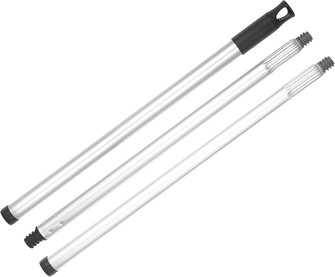 Superio Kitchen Broom Premium Black Tampico Bristles, with Grey Metal 3-Part Handle, Heavy Duty Household Broom - Easy Swiping Dust and Wisp, Home, Kitchen Bedroom, Lobby, Floors and Corners