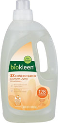 Biokleen Natural Laundry Detergent - 128 HE Loads - Liquid, Concentrated, Eco-Friendly, Non-Toxic, Plant-Based, No Artificial Fragrance or Preservatives, Citrus Essence