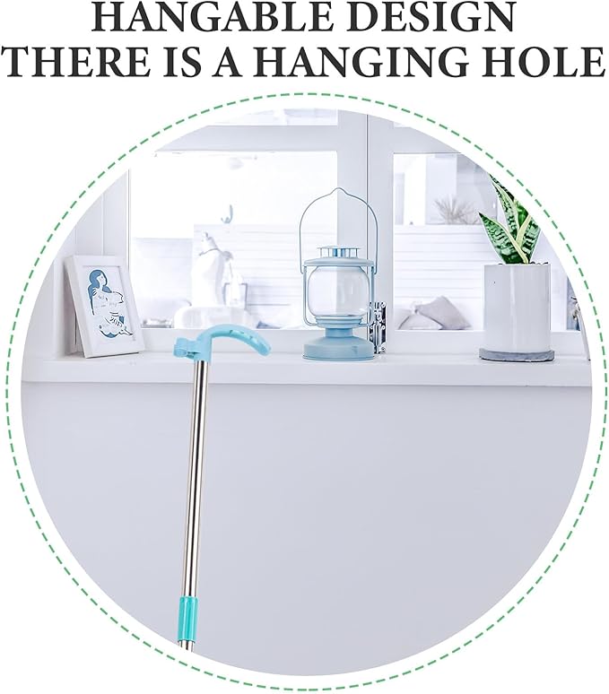 2pcs Broom and Dustpan Handle Grips 19mm Light Blue PVC Replacement Sleeve for Household Cleaning Tools and Clothesline Poles