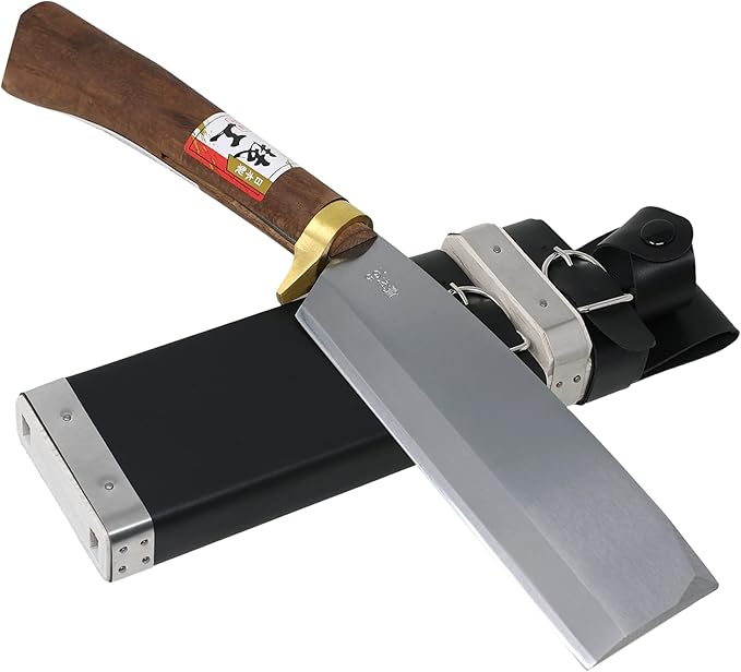 KAKURI Japanese NATA Tool Knife 6.5" Made in Japan, Bushcraft Hatchet Axe with Sheath for Camping, Outdoor, Campfire, Gardening