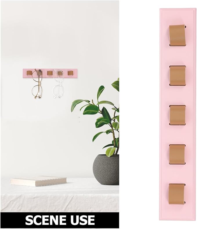 Wooden Sunglasses Storage Organizer Wall-Mounted Eyewear Rack Holder Space-Saving Sunglasses Display Stand for Entryway and Living Room