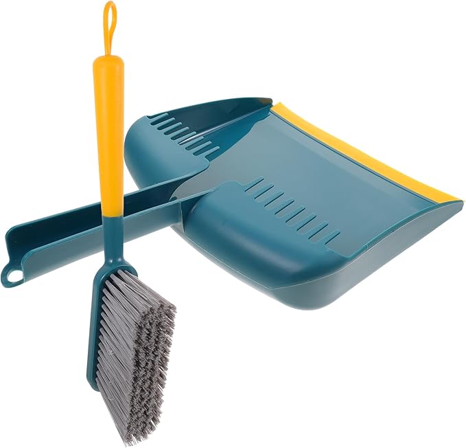 Hand Broom and Small Dustpan Set, Compact Broom Dustpan Cleaning Tool for Home and Car Interior, Portable Sweeping Accessory for Kitchen and Indoor Use