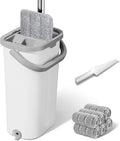 Mop and Bucket with Wringer Set: Wet Dry Separation System for Easy Floor Cleaning Rebound Head for Bathroom & Living Room Gift for Women
