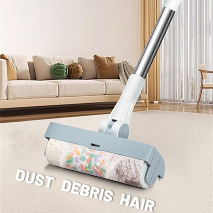 5-in-1 Foldable Cleaning Kit – All-in-One Broom, Dustpan, Pet Hair Roller, Squeegee & Wire Brush | Space-Saving, Ergonomic & Durable
