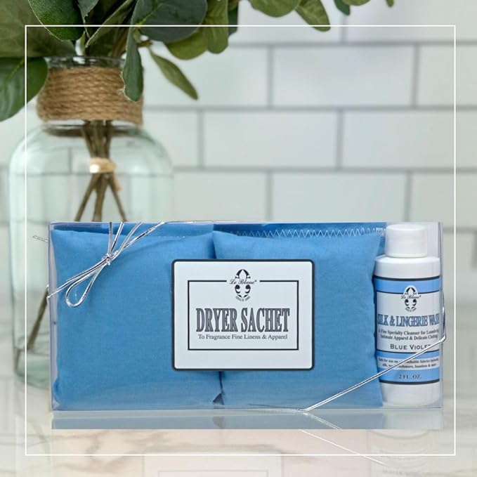 Le Blanc® Blue Violet Double Pack Dryer Sachet - Luxury Scented Fabric Sachet for Your Dryer (1 Pack)
