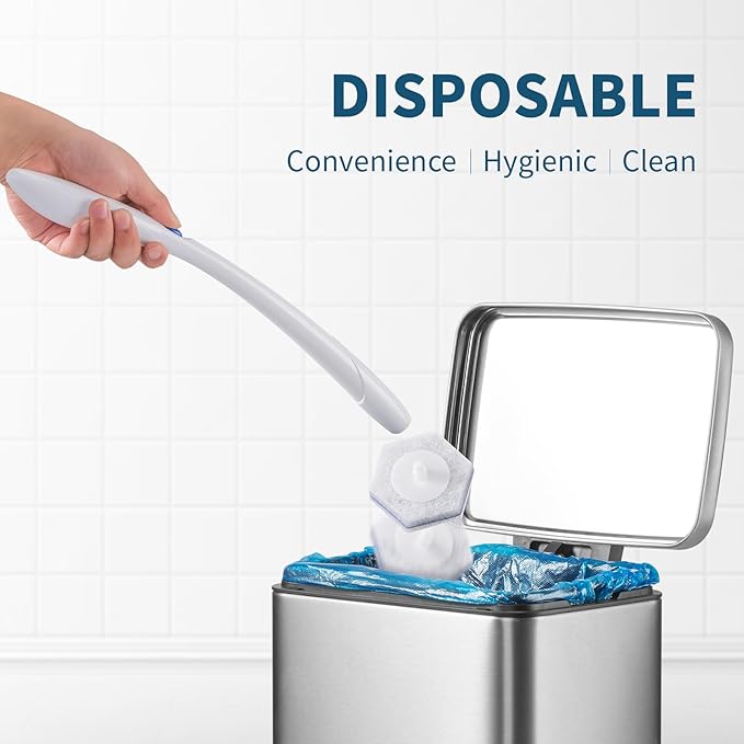 Compatible with Clorox Toilet Wand – Disposable Toilet Brush Head Refills (20 Count), Wand Not Included