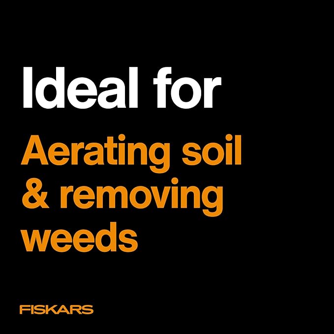Fiskars Eco Cultivator with Wide Angled Tines, Ergonomic Handle, UV Resistance, Ideal for Loosening Soil and Removing Weeds