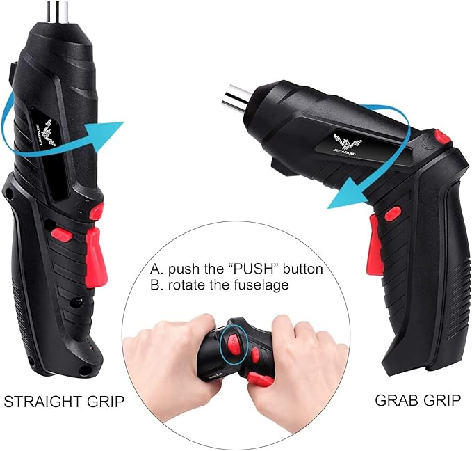 47 in 1 Electric Screwdriver Set, 3.6V Cordless & Rechargeable, 3.5N·m Max Torque, USB Power Rechargeable Screwdriver with 44pcs Driver Bits, Ideal for Small Projects