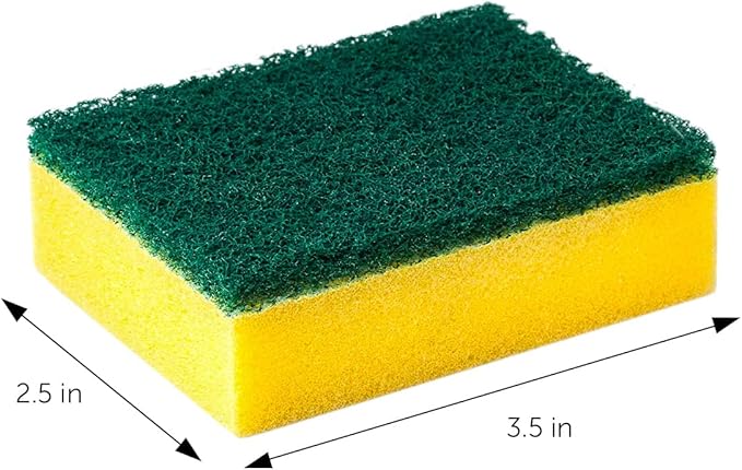 DecorRack 40 Pack Kitchen Sponges, Heavy Duty, Non-Scratch Cleaning Scrub Sponges for Dishes, Cleaning Household, Bathroom, Car Wash - Multicolor (Pack of 40)