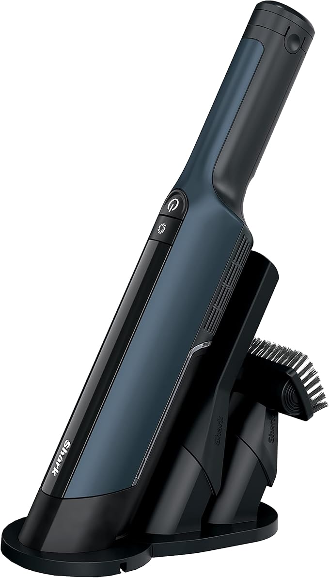 Shark WV410BL WANDVAC Cordless Hand Vacuum, Ultra-Lightweight & Portable with Powerful Suction & Tools for Pets, Designed for Car & Home, Dark Blue (Renewed)