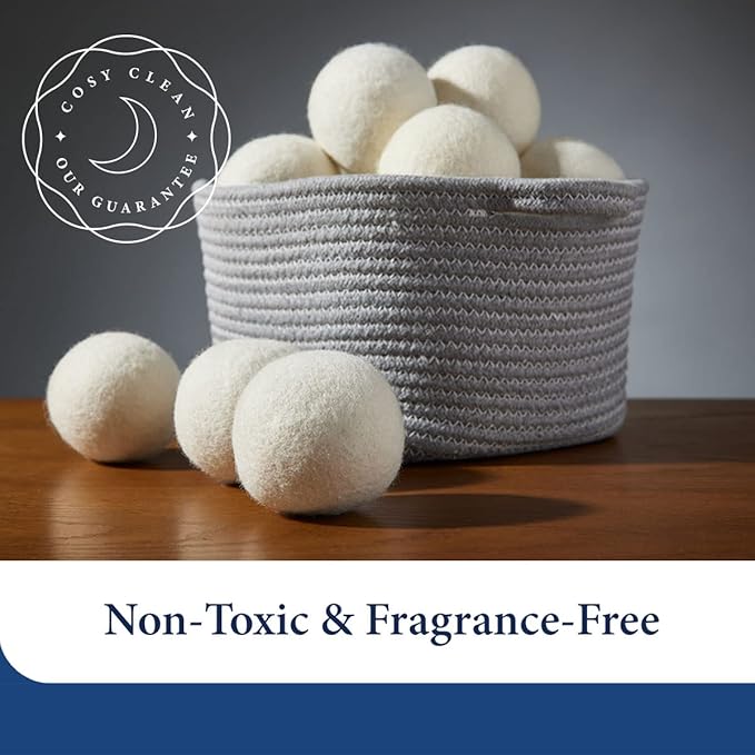 Cosy House Collection Wool Dryer Balls - Premium Reusable Natural Fabric Softener - Eco-Friendly, Saves on Time and Energy - Soften Clothes Naturally - Reusable for Up to 3 Years - White (Pack of 3)