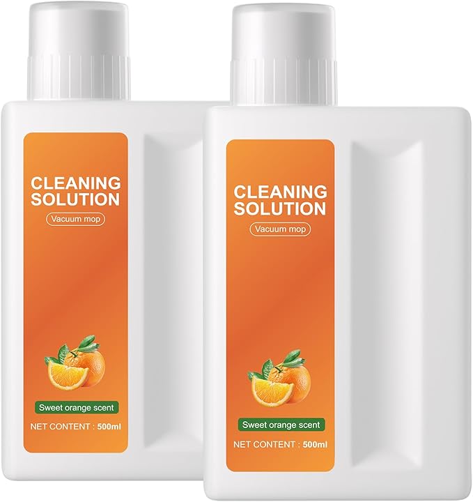 Orange Floor Cleaning Solution 1L Compatible with Dreame Wet & Dry Vacuum and Robot, Residue & Streak Free,Suitable for All Robot Vacuum Cleaners and Wireless Wet Dry Dual-Use Vacuum Cleaners
