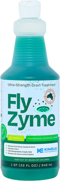 Fly-Zyme, Highly Concentrated Enzyme Drain Cleaner for Pipes & Fruit Flies, Citronella Scented Organic Waste Degrader & Odor Neutralizer, 32 fl oz
