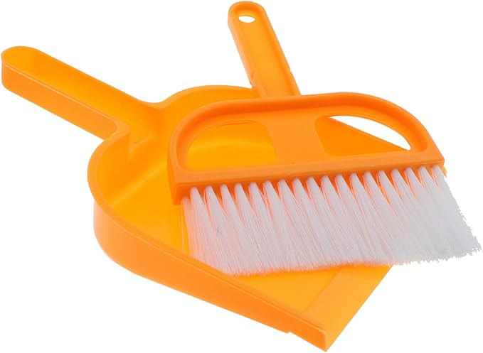Small Dustpan Set with Brush - Orange