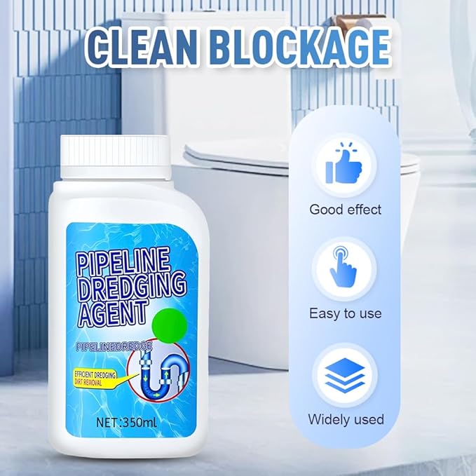 Pipeline Dredging Agent, 2025 New Powerful Powerful Pipe Dredging Agent for Bathroom Kitchen Sink And Drain Cleaner (2PCS)