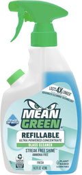 Mean Green Refillable Ultra Powered CONCENTRATE Glass Cleaner, Fresh, 14.3 Ounce