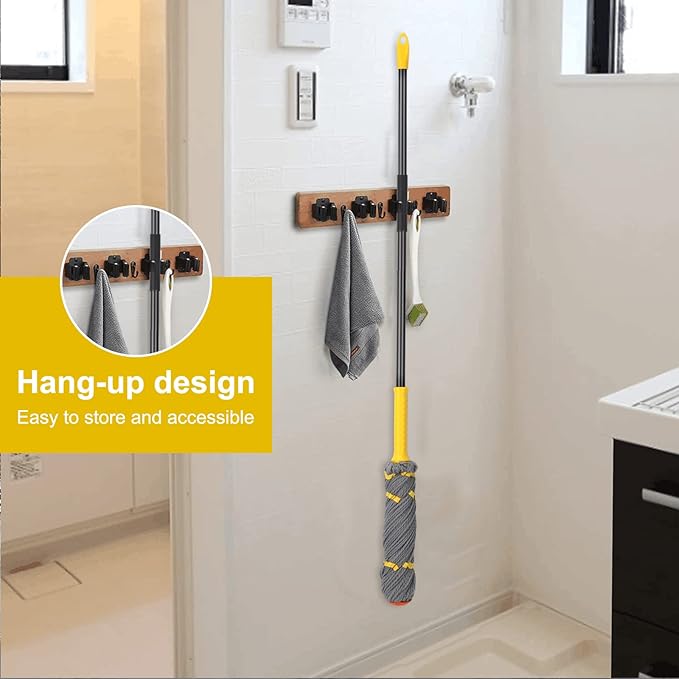 Self-Wringing Twist Mops for Floor Cleaning, Microfiber Floor mop with 57 " Long Handle, Easy Wringing Mop for Hardwood Commercial Household Clean (Gray Twist Mop)