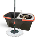 Easy Spin Microfiber Spin Mop and Bucket Set with Handle – Cleaning Tools for Home and Kitchen, Splash-Free Design, 360° Rotating Head, Ideal Cleaning Supplies for All Floor Types