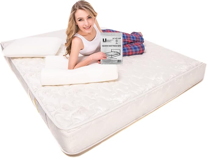 UBOXES Queen Size Mattress Covers/Bags 61" x 15" x 104" Moving Supplies (QUEENCOVER02) (packaging may vary)
