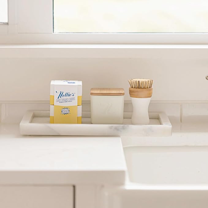 Nellie's Dish Butter Refill - Semi-Solid Dish Soap Block Alternative - Light Lemongrass Scent - Easy Refill for Dish Butter Container - (2 Pack) - (Made in Canada)
