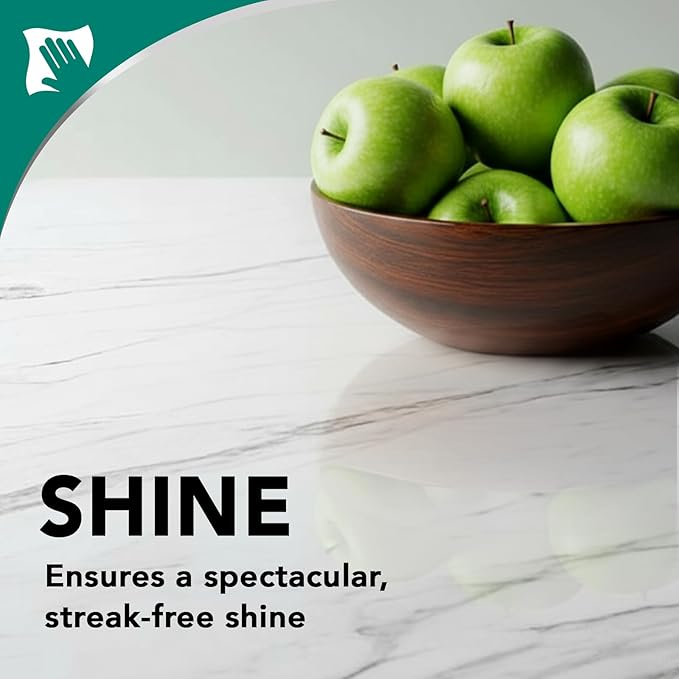 Weiman Disinfectant Granite Daily Clean & Shine (2 Pack with Polishing Cloth) Safely Clean Disinfect and Shine Granite Marble Soapstone Quartz Quartzite Slate Limestone Corian Laminate Tile Countertop