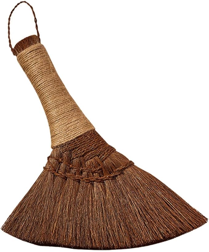 Palm Broom Soft Bristles Small Handheld Dust Brush for Bed Sofa Cleaning Portable Desktop Broom with Sling for Easy Storage Household Dust Removal