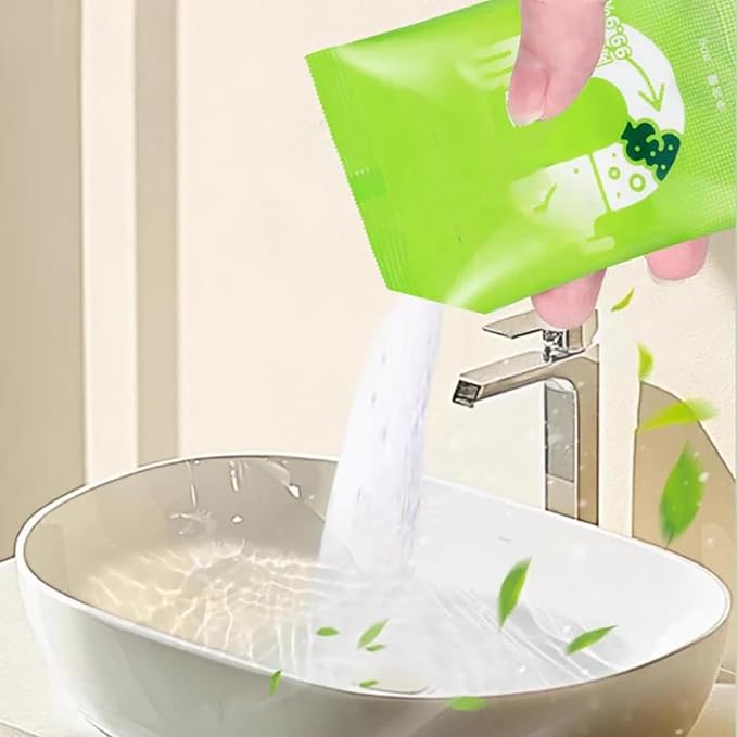 Wild Tornado Sink and Drain Cleaner, Wild Sink and Drain Cleaner Powder, Fast Foaming for Kitchen/Bathroom/Toilet Pipeline Quick Cleaning Tool (2PCS)