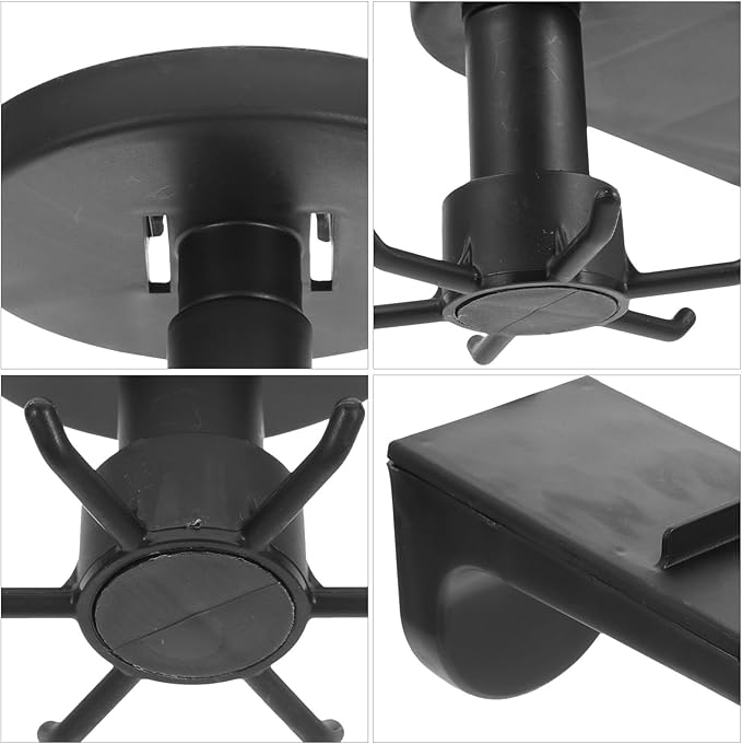 Garneck 2pcs Rotating 6-Claw Kitchen Utensil Hooks Wall-Mounted Adhesive Cooking Utensil Organizer Plastic Cabinet Hooks Under Cabinet Hanging and Space Saving
