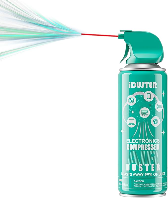Compressed Air Duster Can for Electronics - 10oz Disposable Keyboard Cleaner Air Spray for Computer Cleaning