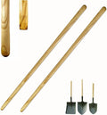 2 PCS 46.5in Wooden Shovel Handle Replacement for Snow Shovel Garden Rake Long Handle Shovels Garden Tool