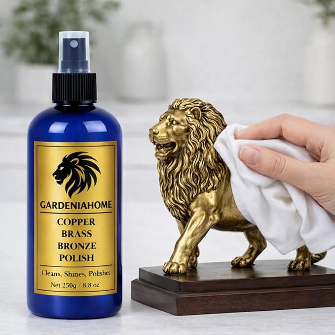 Copper Brass Bronze Chrome Aluminum Metal Polish Paste - Restores Shine - Decorative Surface Care - Fixtures Hardware Accessories - 8.8 oz