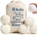 Wool Dryer Balls, New Zealand Dryer Balls Laundry Reusable Reduce Static Cling, Dryer Ball to Reduce Wrinkles & Shorten Drying Time, Drying Balls Fabric Softener Ball for Laundry（Pack of 8)