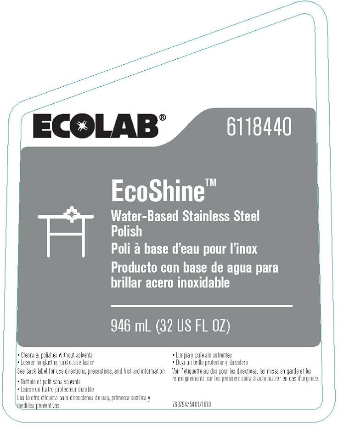 EcoShine™ Water-Based Stainless Steel Polish