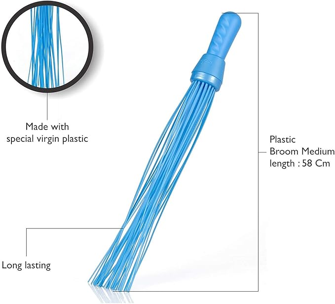 Gala Plastic Medium Floor Broom (Assorted Colors)