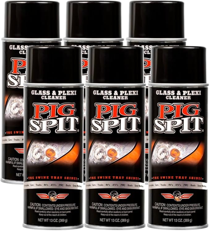 Glass and Plexi Cleaner for a Streak-Free Shine for Home and Automotive Use | 13 oz.| 6-Pack