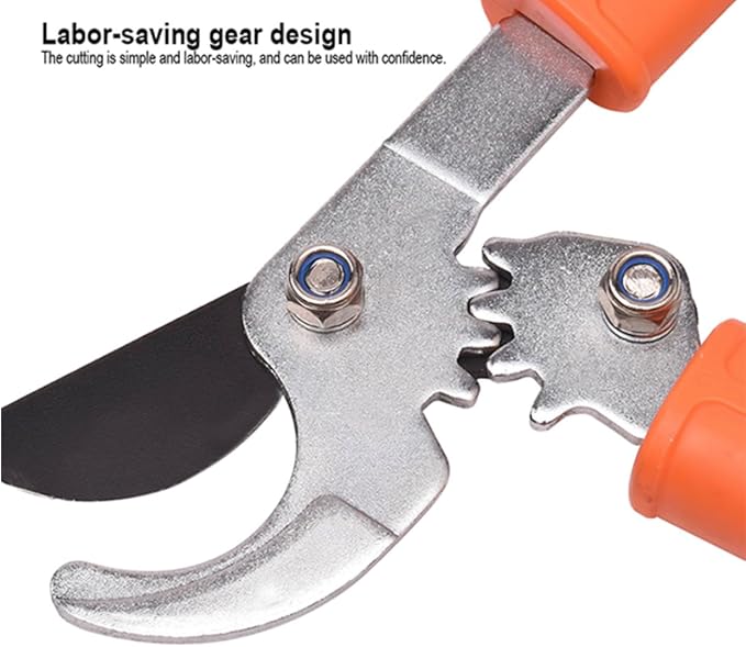 Edward Tools 19" Gear Drive Gardening Loppers - Heavy Duty Lopper Pruner with Gear Drive for Extra Leverage - High Carbon Steel Teflon Coated Blade - Ergo Grip Rubber Handle