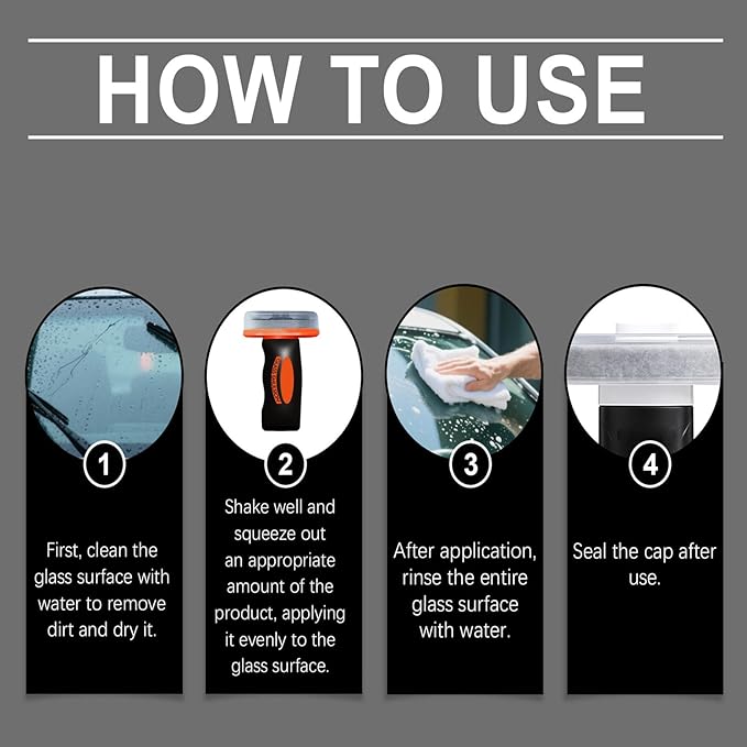 Q4 Glass Guard,Auto Glass Side Window Oil Film Removal Cleaner,Automotive Handheld Oils Flmr Cream,Windshield Oil FilmGlass Emulsion Remover for Car Windows (2PCS)