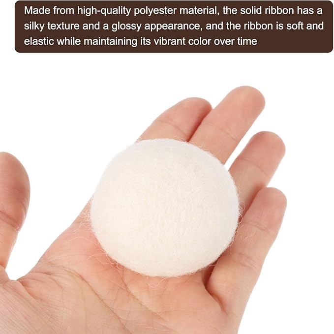 uxcell 4 Pcs Wool Dryer Balls, 1.6 Inches Wool Laundry Dryer Balls for Reducing Clothing Static and Wrinkles, White