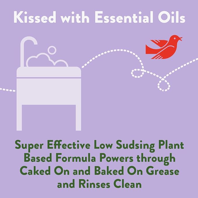 Rebel Green Super Deluxe Dish Soap - Natural Kitchen Dish Detergent - Gentle Dish Liquid Scented with Lavender & Grapefruit - (1 Gallon Refill Bottle)