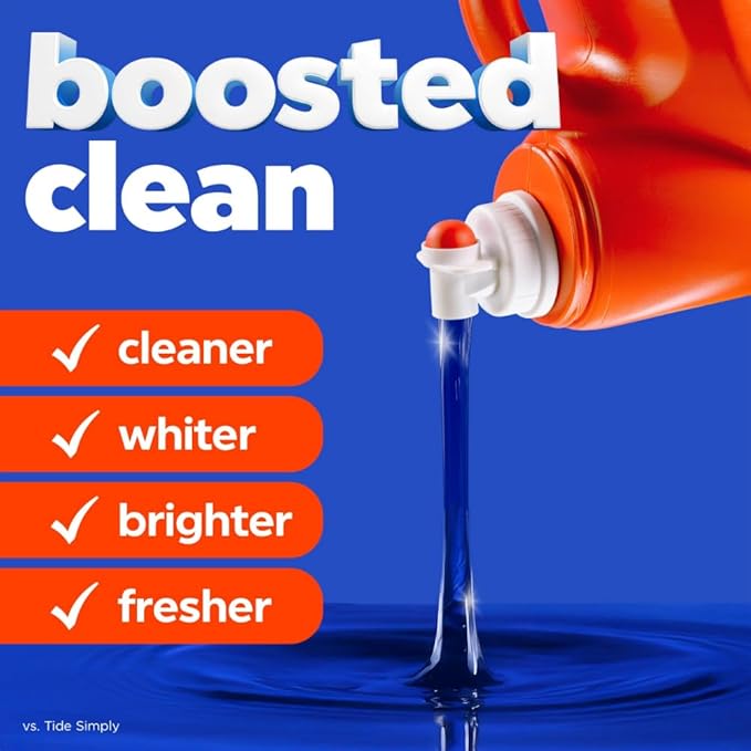 Tide Laundry Detergent Liquid, Original Scent, 80 Loads, 105 FL OZ, Works on 100% of Common Stains, Laundry Soap, Liquid Laundry Detergent