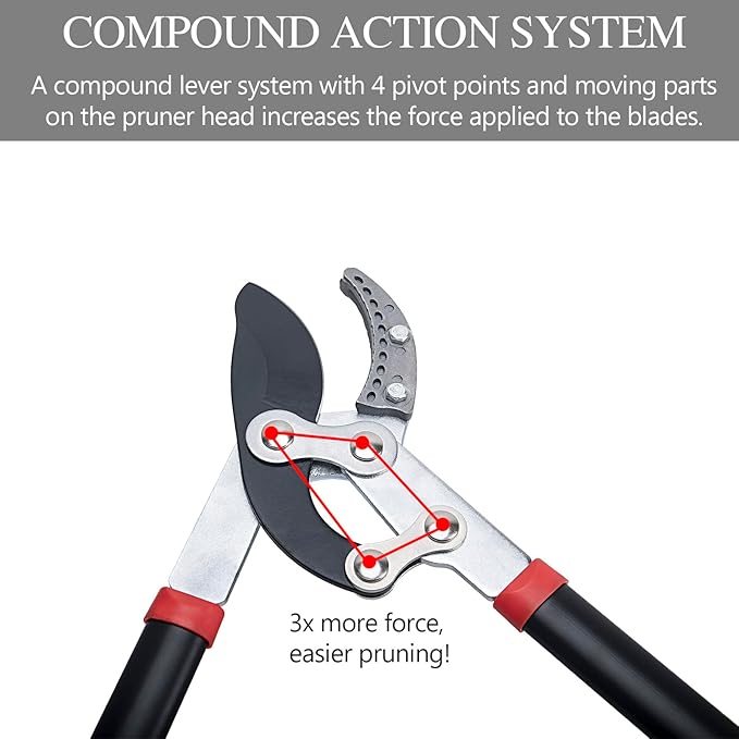 Loppers for Tree Trimming Heavy Duty 30 Inch Tree Branch Cutter Tree Trimmer With Compound Action Anvil Lopper With 2 Inch Cutting Capacity (1pcs)
