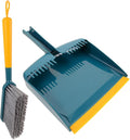 Hand Broom and Dustpan Set Small Size with Plastic Bristles Home Cleaning Accessory for Kitchen, Tabletop, Car Interior, and Office Sweeping