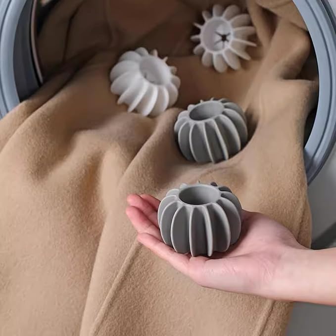 Reusable Magic Laundry Balls, Laundry Balls Tangle Free for Washing Machines, Silicone Steamer Dryer Balls Washer Balls Laundry Balls (6 in White and 6 in gray/12pcs) ﻿