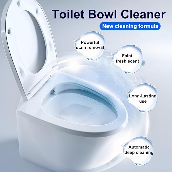 Toilet Bowl Cleaner, 3 Pack Automatic Toilet Cleaner Bottle, Long-Lasting Deep Cleaning & Deodorized, Blue Ocean Scent