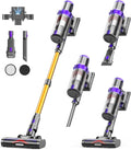 Cordless Vacuum Cleaner, 50KPA Powerful Suction, 70Min Runtime Vacuum Cleaners for Home, Self-Standing Stick Vacuum with Charging Dock Station,Anti-Tangle Brush for Home Pet Hair/Carpet/Hardwood Floor