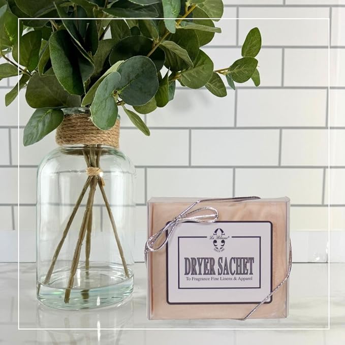 Le Blanc® White Flowers Pack Dryer Sachet - Luxury Scented Fabric Sachet for Your Dryer (1 Pack)